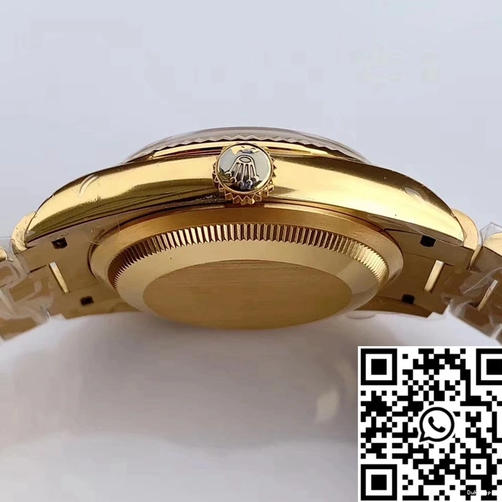 EW M128238 White Scale Rolex Factory Dial Day-Date Diamond Time 0417